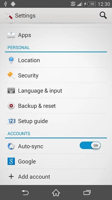 Press the home icon to return to the home screen.