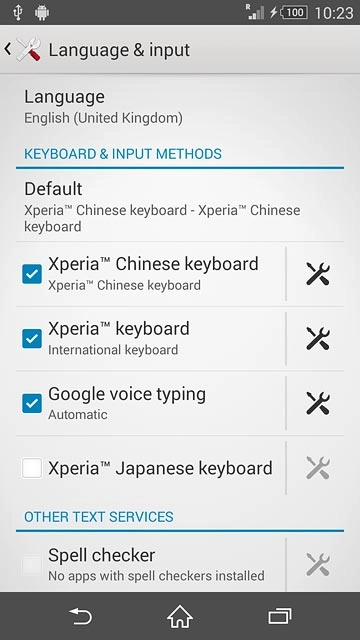 Press the home icon to return to the home screen.