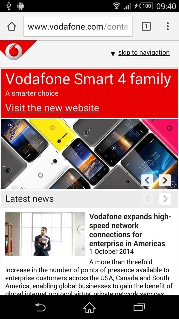 Press the home icon to return to the home screen.