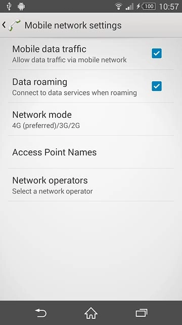 Press the home icon to return to the home screen.
