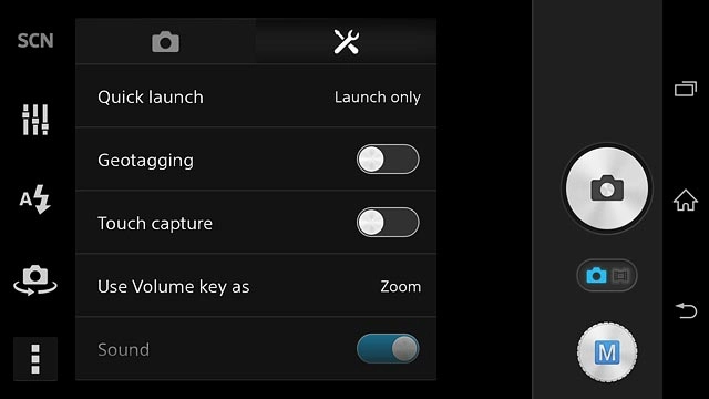 Press Geotagging to turn the function on or off.