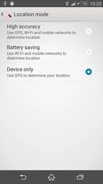 Press the home icon to return to the home screen.