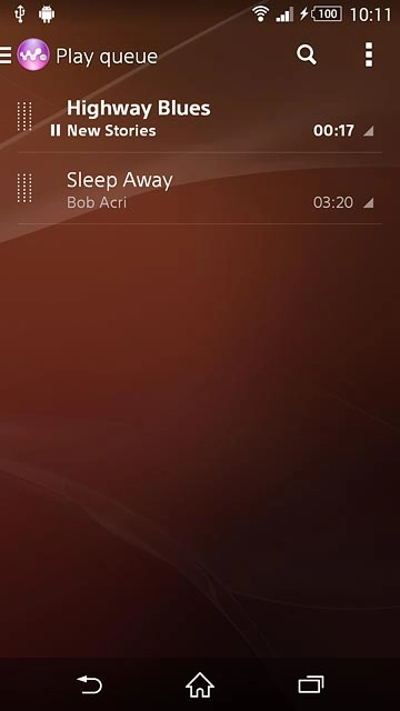 Go to the required audio file.Press and hold the required audio file until a pop-up menu is displayed.