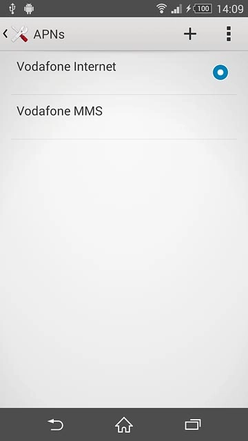 Press the new data connection icon.