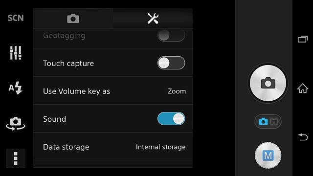 Press the return icon.