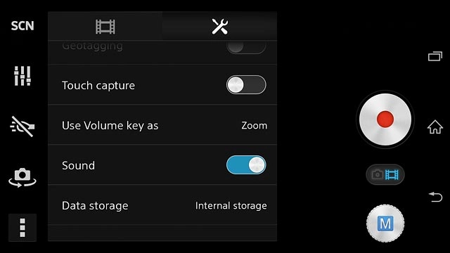 Press the return icon.