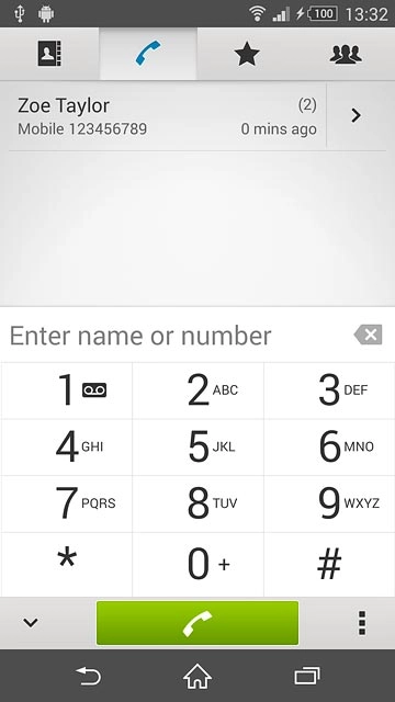 Press the required number.