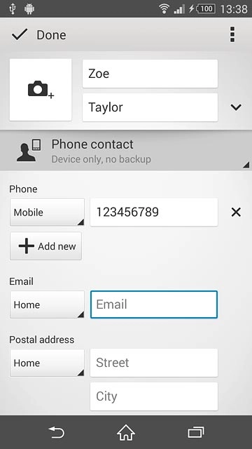 Press Email and key in the required email address.
