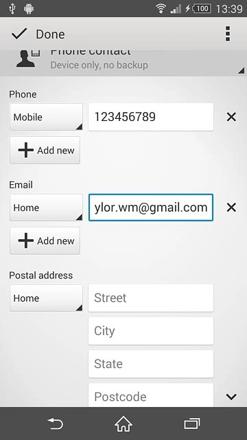 Press the drop down list next to the email address.