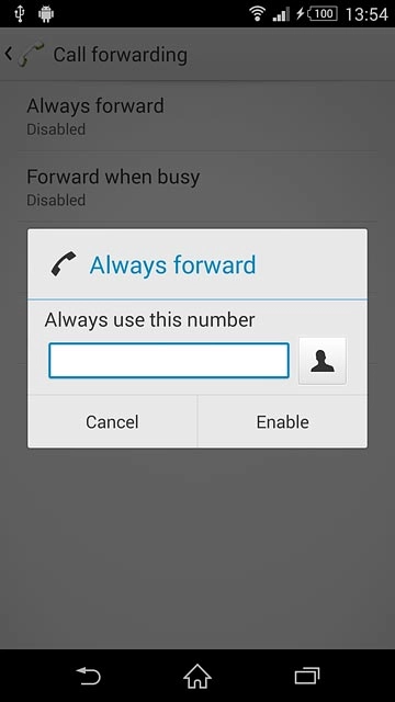 Key in +61414121121 and press Enable.