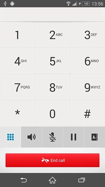 Press End call to end the call.