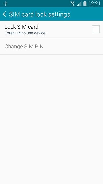 Press Lock SIM card to turn the function on or off.