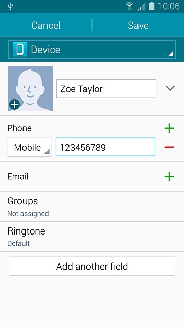 Press the drop down list next to the phone number.