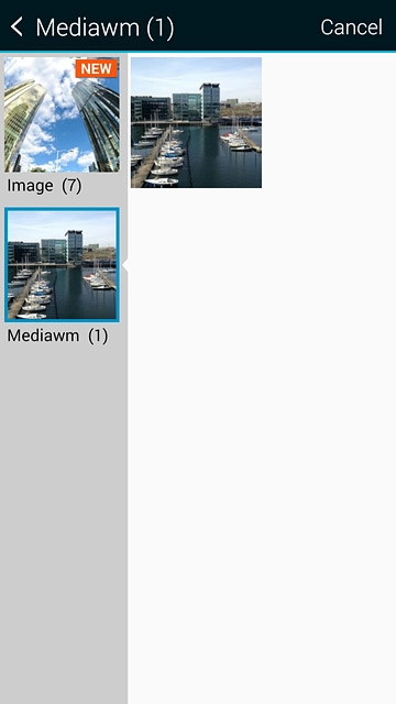 Go to the required folder.Press the required picture.