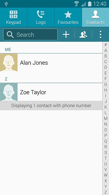 Press the menu icon.