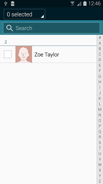 Press the drop down list above 