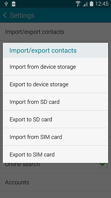 Press Export to SIM card.