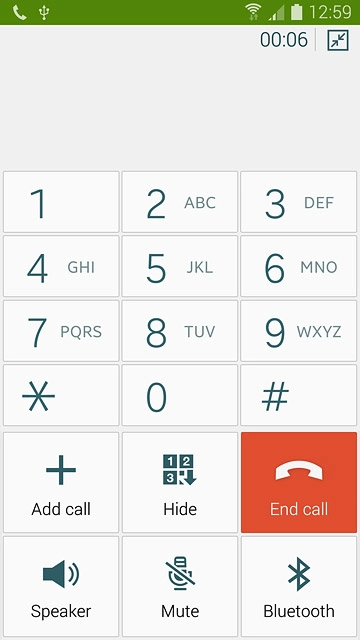 Press End call to end the call.
