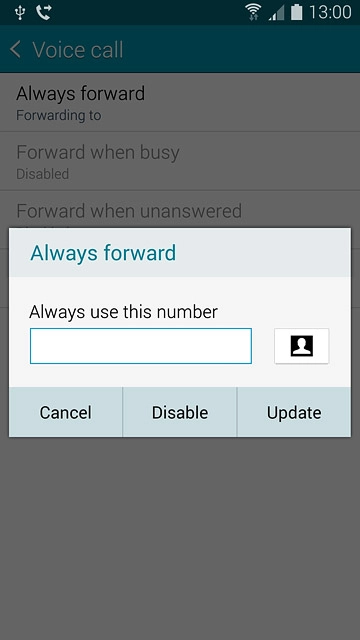 Press Disable.Repeat until all diverts have been cancelled.