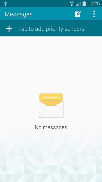 Press the menu icon.