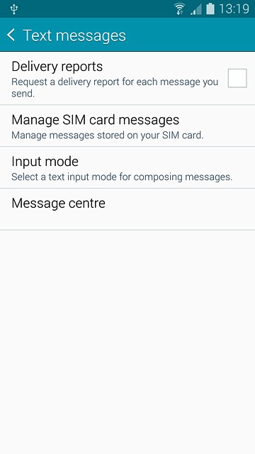 Press Message centre.