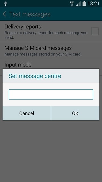 Key in +61415011501 and press OK.