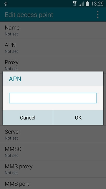 Key in live.vodafone.com and press OK.