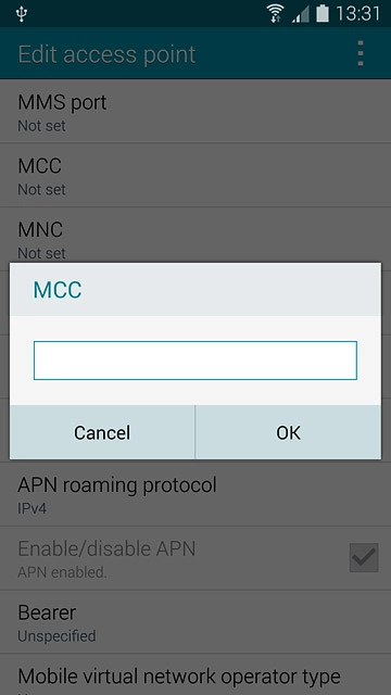 Key in 505 and press OK.
