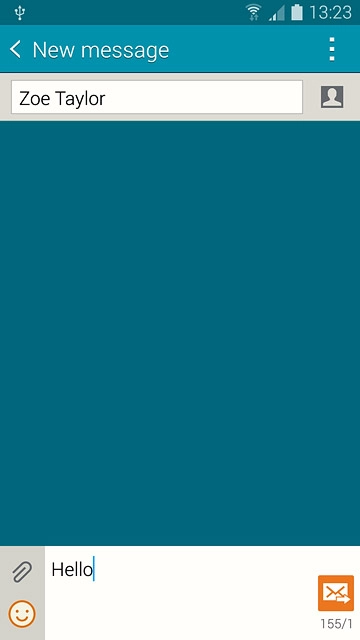 Press the attachment icon.Select one of the following options:Insert picture, go to 5a.Insert video clip, go to 5b.Insert audio file, go to 5c.