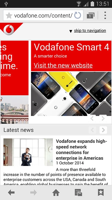 Press the address bar.