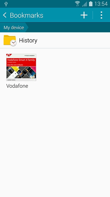 Press the required bookmark.