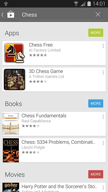 Press the required app.