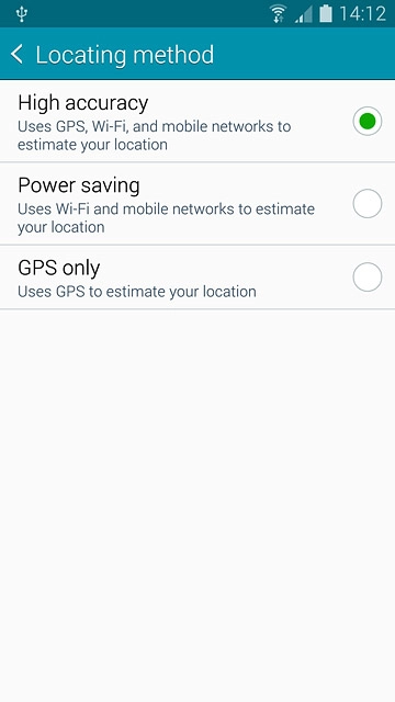 Press High accuracy.