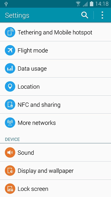 Press Tethering and Mobile hotspot.