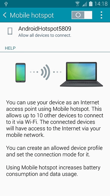 Press the menu icon.