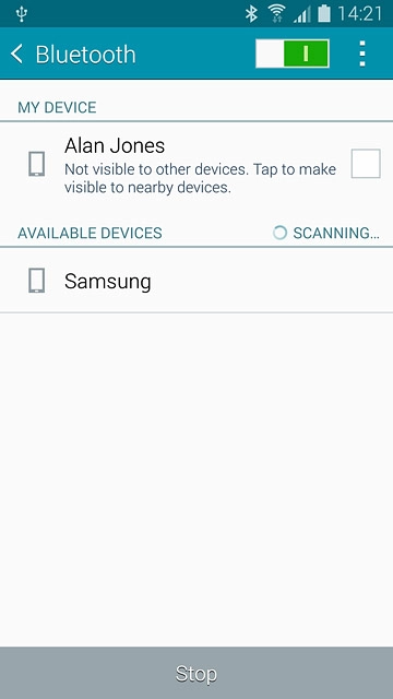 Press the indicator next to 