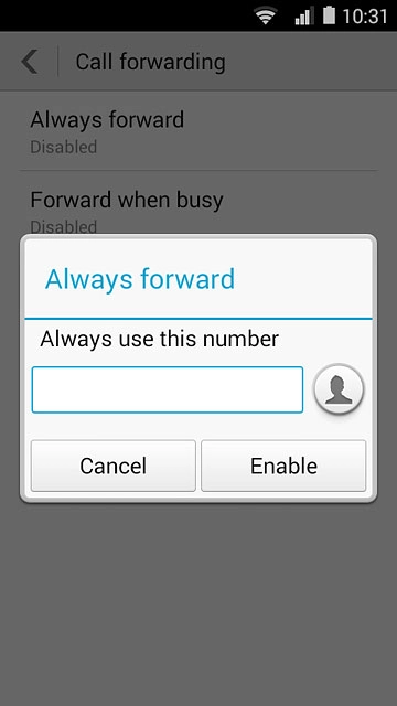 Key in +61414121121 and press Enable.