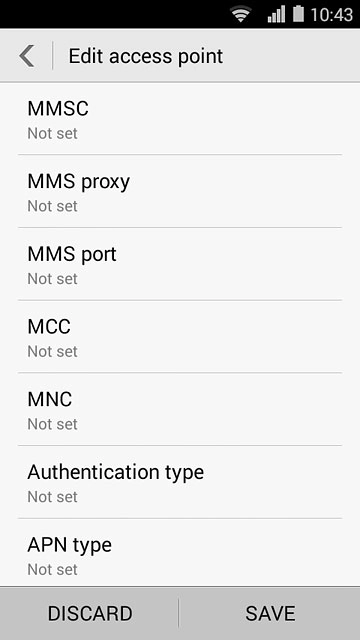 Press MMS proxy.