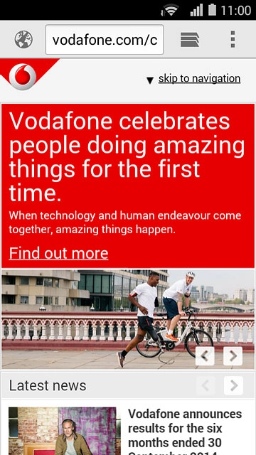 Press the address bar.