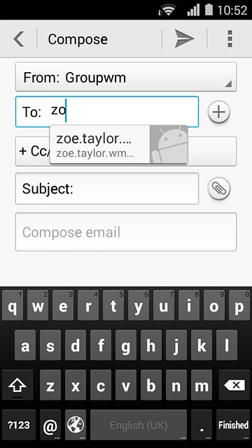 Key in the first letters of the required contact.Matching contacts are displayed.Press the required contact.Repeat the procedure to add more recipients.
