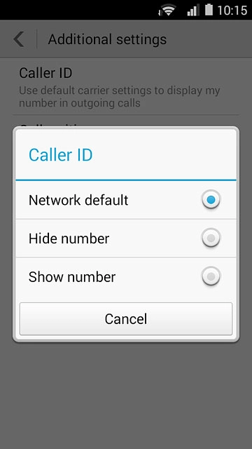 Press Hide number or Show number.