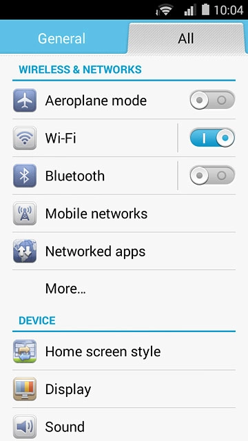 Press Mobile networks.