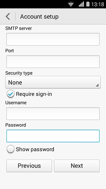 Press Next.Please note that if you're using Vodafone's outgoing server, you need to turn off SMTP authentication.