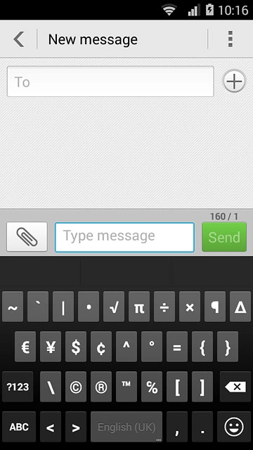 Press ABC to return to text input.