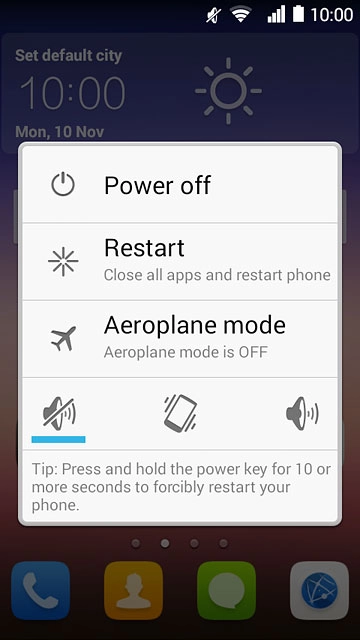 To turn off silent mode:Press the sound icon.