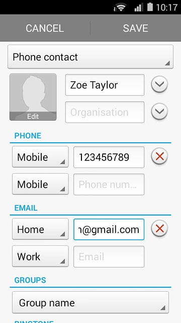 Press the drop down list next to the email address.