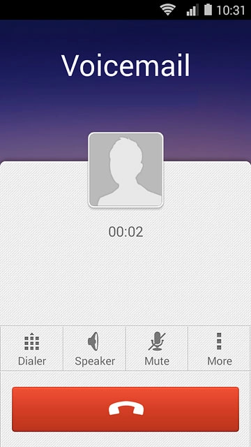 Press the end call icon to end the call.