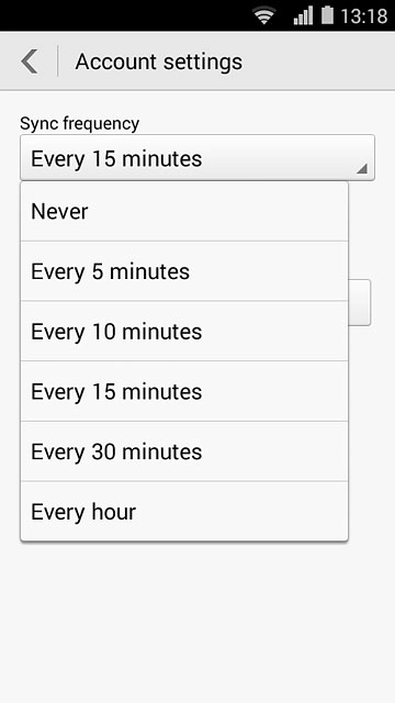 Press Never or the required period.