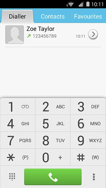 Press the required number.