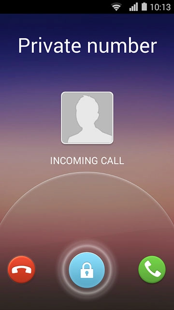 Drag the unlock icon to the reject call icon.